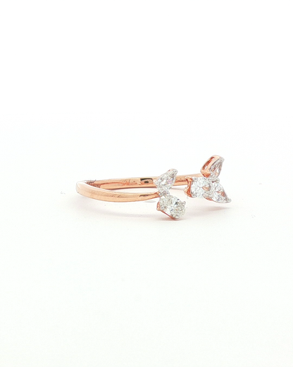 Rose Gold Diamond Multistone Open Ring