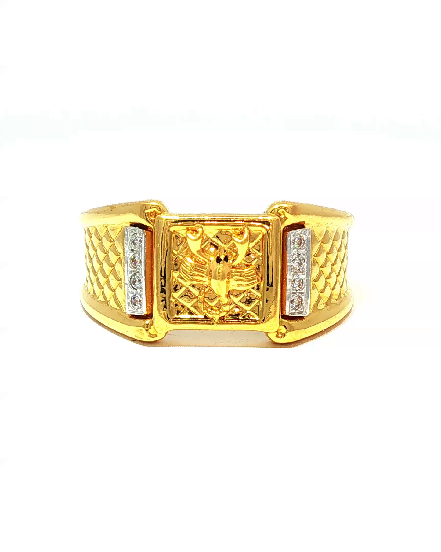 Yellow Gold Scorpion Signet Ring