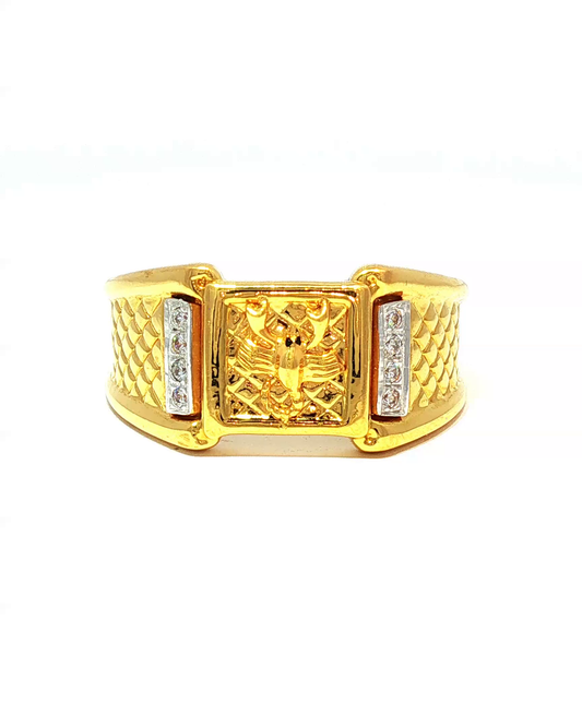 Yellow Gold Scorpion Signet Ring