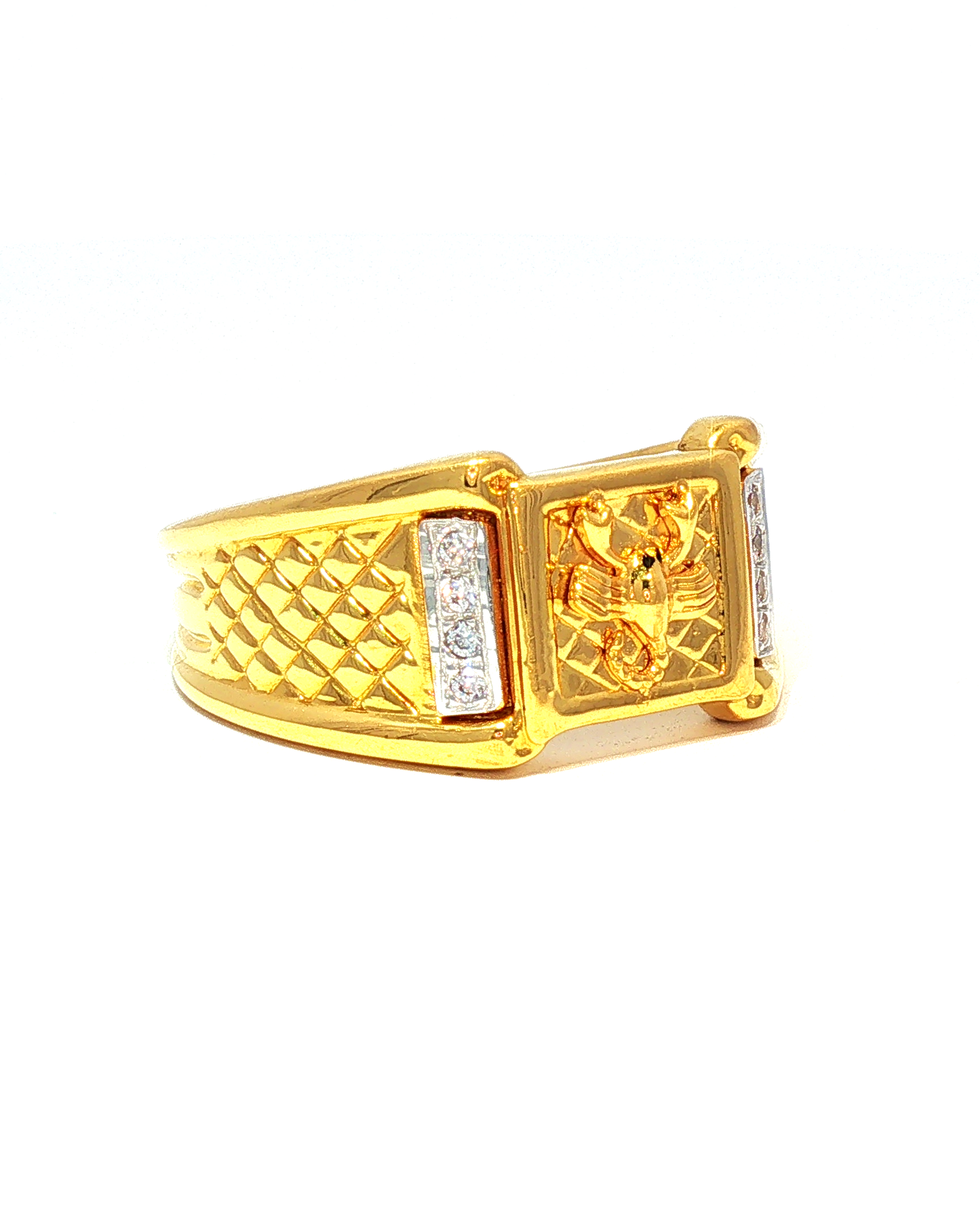 Yellow Gold Scorpion Signet Ring
