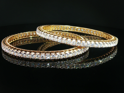 Diamond Eternity Bangle in Yellow Gold