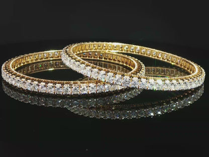 Diamond Eternity Bangle in Yellow Gold